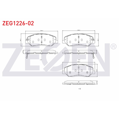 Fren Disk Balata Ön Kia Sorento (XM)(2009->)  ZEGEN ZEG1226-02
