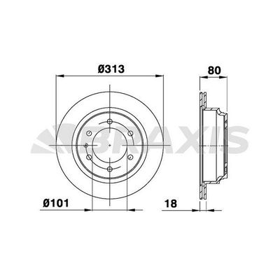 Fren Disk Ayna Arka Sağ ve Sol BRAXIS AD0996