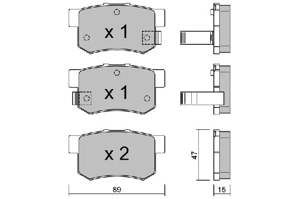 Fren Disk Balata Arka Honda Civic Coupe (EM2)(01.2001->)  AISIN BPHO-2000