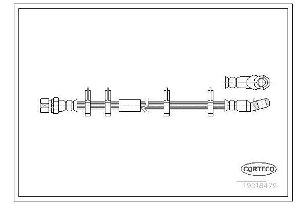 Fren Hortumu Ön Sağ veya Sol MGA 51222