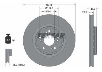 Fren Disk Ayna Ön Sağ ve Sol BRAXIS AE0928  45251T1GG00 45251-T1G-G00 45251T1GG01 45251-T1G-G01