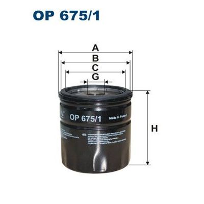 Yağ Filtresi  Ford Ranger (ES)(2009->)  FILTRON OP 675/1