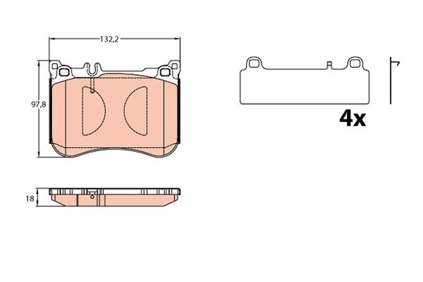 Fren Disk Balata Ön Mercedes E -Serisi S.Wagon (BM 213)(06.2016->)  MERCEDES ORJINAL A0064208820