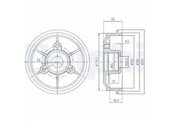 Kampana Arka Sağ veya Sol DELPHI BFR267  95619206