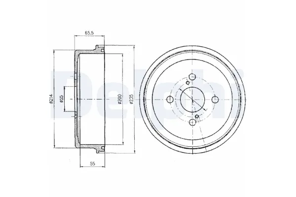 Kampana Arka Sağ veya Sol Toyota Corolla (E11)(1997->)  DELPHI BF278