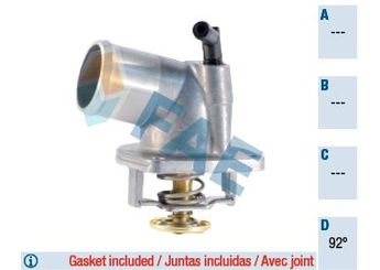 Termostat 92 °C  FAE 5321792  1338003 9129907