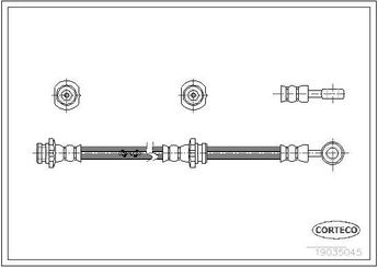 Fren Hortumu Arka Sol CORTECO 19035045  19035045 4621056E10 46210-56E10