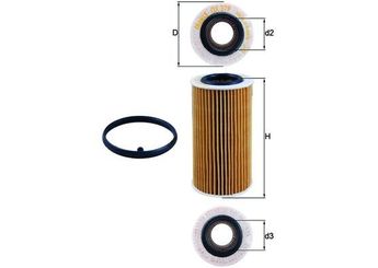 Yağ Filtresi  MAHLE OX 379D  OX379D OX 379D 6D115466 06D115466 6D115562 06D115562 6D115562A 06D115562A 6D198405 06D198405 7K117070 07K117070 334V6243 XCP00000675 2175001 2175309