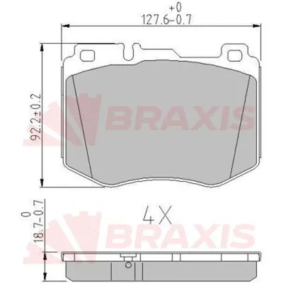 Fren Disk Balata Ön BRAXIS AA0636