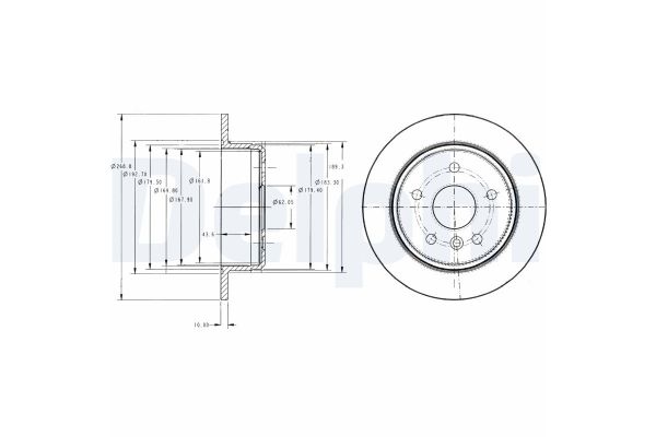 Fren Disk Ayna Arka Sağ ve Sol Toyota Camry (XV20)(1997->)  DELPHI BG3178