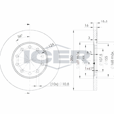 Fren Disk Ayna Arka Sağ ve Sol MANDO MBC035020
