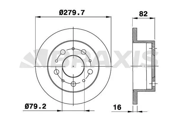 Fren Disk Ayna Arka Sağ ve Sol Peugeot Boxer Kamyonet (2014->)  BRAXIS AD0348