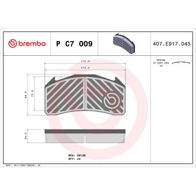 Fren Disk Balata Ön BREMBO P C7 009