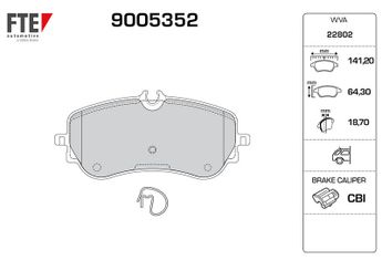 Fren Disk Balata Arka FTE 9005352  2H6698451A 2H6698451 2N0698451 65508206002 65.50820-6002 65508206005 65.50820-6005