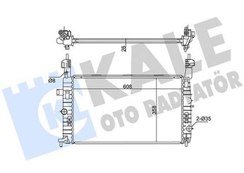 Su Radyatörü  KALE 342065  6G918005FD 1778038 LR002641 1300254 1300 254 1300255 13130038 13130042