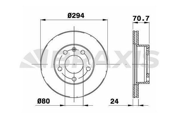 Fren Disk Ayna Ön Sağ ve Sol BRAXIS AD1053