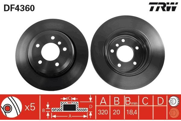 Fren Disk Ayna Arka Sağ ve Sol BMW 5 Serisi Touring (E61)(2004->)  WENDERPARTS BA34216753215