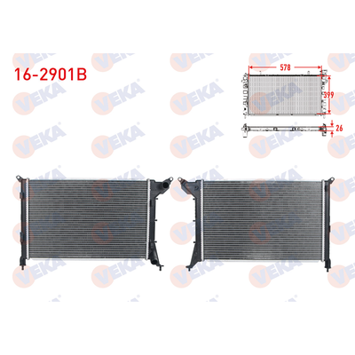 Su Radyatörü  MINI Mini (R50,R53)(2001->)  VEKA 16-2901B
