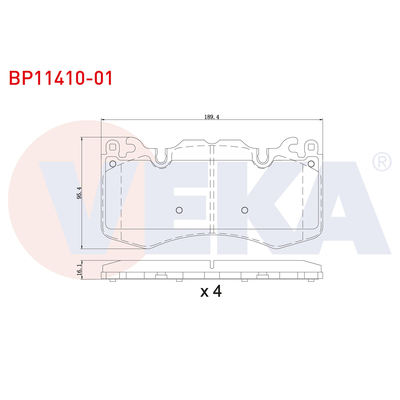 Fren Disk Balata Ön Land Rover Range Rover (01.2013->)  VEKA BP11410-01