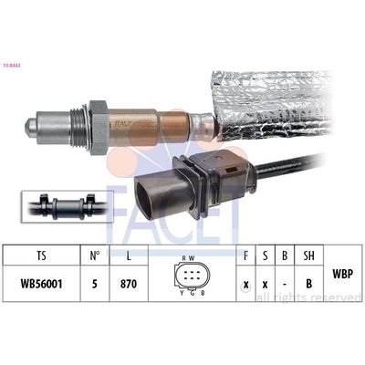 Oksijen (Lambda) Sensörü  Volkswagen Passat (3C2)(03.2005->2010)  FACET 10.8443