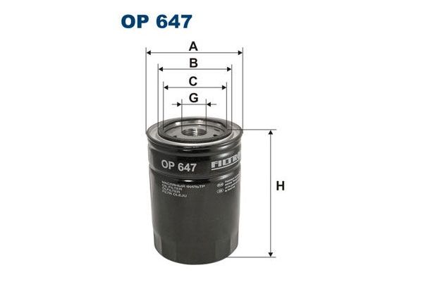 Yağ Filtresi  FILTRON OP 647