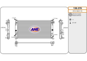 Su Radyatörü  RADISEN RR 606394  164000T370 164000T371 1640037310 164000T431 1640037311 1640037410