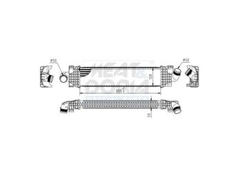 Turbo Radyatörü  RADISEN RI 96689  1316496 1353523 1231015 3M5H9L440AA 3M5H9L440AB 3M5H9L440AC 3M5H9L440AD 3M5H9L440AE