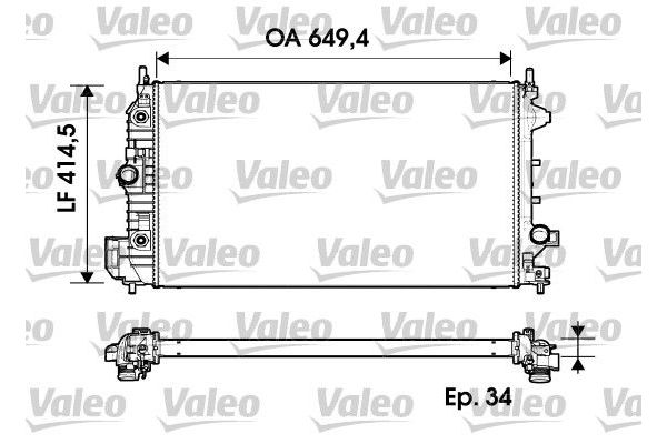 Su Radyatörü  Opel Vectra C 4 Kapı (2002->)  VALEO 734345