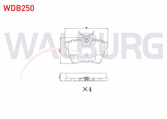 Fren Disk Balata Arka WALBURG WDB250  