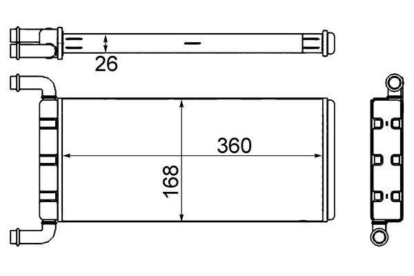 Kalorifer Radyatörü  Mercedes Sprinter II P.Van (01.2006->)  MAHLE AH 241 000S