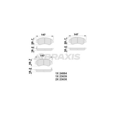 Fren Disk Balata Ön BRAXIS AB0217