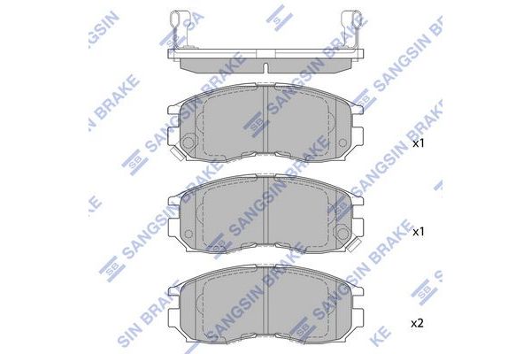 Fren Disk Balata Ön Mitsubishi Colt (CA0A)(1992->)  SANGSIN SP1134