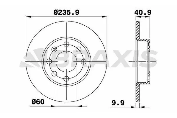 Fren Disk Ayna Ön Sağ ve Sol Opel Kadett D (1979->)  BRAXIS AE0384