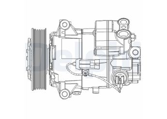 Klima Kompresörü  DELPHI TSP0155947  1618046 13250604 13271264 13271269 13395696 1618160 1618425