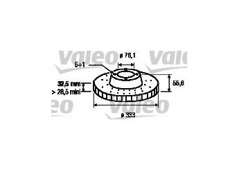 Fren Disk Ayna Ön Sağ ve Sol VALEO 186885  7H0615301F