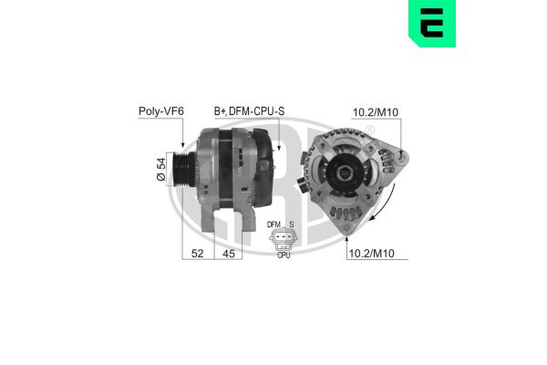 Alternatör  Ford Focus 3/4/5 Kapı (CAP)(08.2004->)  ERA 210358A