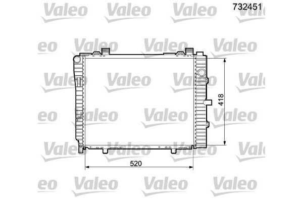 Su Radyatörü  Mercedes CLK Cabrio (BM 208)(04.1998->)  VALEO 732451