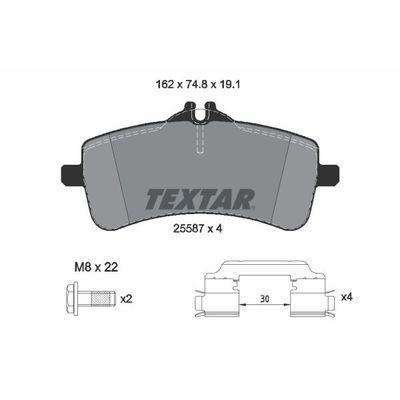 Fren Disk Balata Arka TEXTAR 2558701