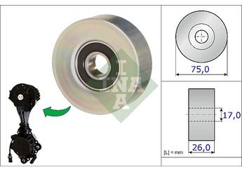 Vantilatör Kayış Gergi Rulmanı  INA 532 0676 10  11287598831 11287598832 11287598833 120453 120455 120456 3648889