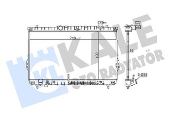 Su Radyatörü  KALE 347825  3M5H8005TL BFR501016  BFR501016 2531026000 25310-26000 2531026050 25310-26050 2531026070 25310-26070