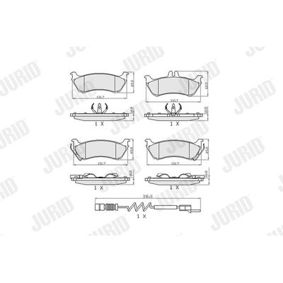 Fren Disk Balata Arka JURID 573148J