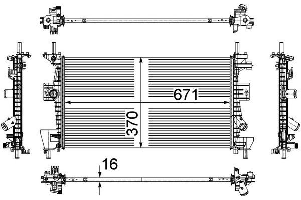 Su Radyatörü  Ford Grand C-MAX (CB7)(2010->)  MAHLE CR 1727 000P
