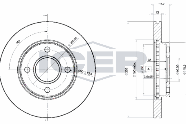 Fren Disk Ayna Ön Sağ ve Sol Ford Streetka (CCS)(01.2003->)  WALBURG WBD1039
