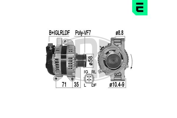 Alternatör  Toyota RAV4 (A3)(2005->)  ERA 209517A