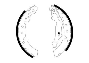 Fren Pabuçlu Balata Arka BOSCH 0 986 487 586  449502020 449505010 04495-05010 04495-02020 449502110 04495-02110