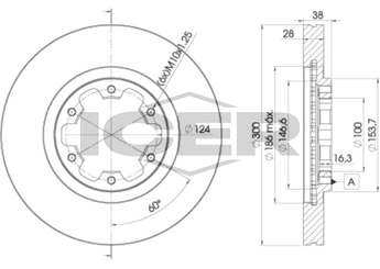 Fren Disk Ayna Ön Sağ ve Sol WALBURG WBD1168  402061W600 40206VE800 402066W500 40206-1W600 40206-6W500 40206-VE800