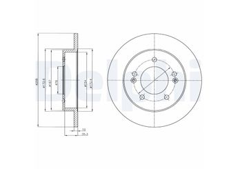 Fren Disk Ayna Arka Sağ ve Sol DELPHI BG4310  584111P300 58411-1P300