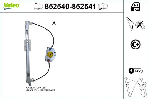 Cam Krikosu Arka Sol VALEO 852540