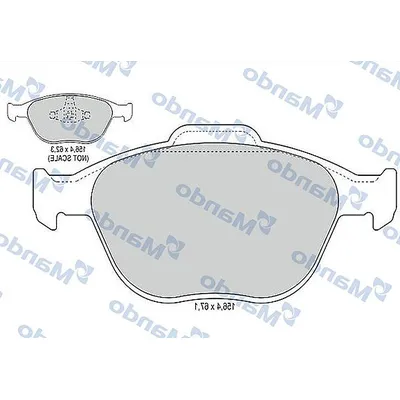 Fren Disk Balata Ön Ford Transit Connect (TC7)(2002->)  MANDO MBF015182