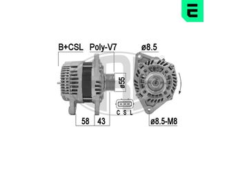 Alternatör  ERA 209449A  A005TL0191 A005TL0191A A5TL0191 A5TL0191A 231001HH1A 23100-1HH1A